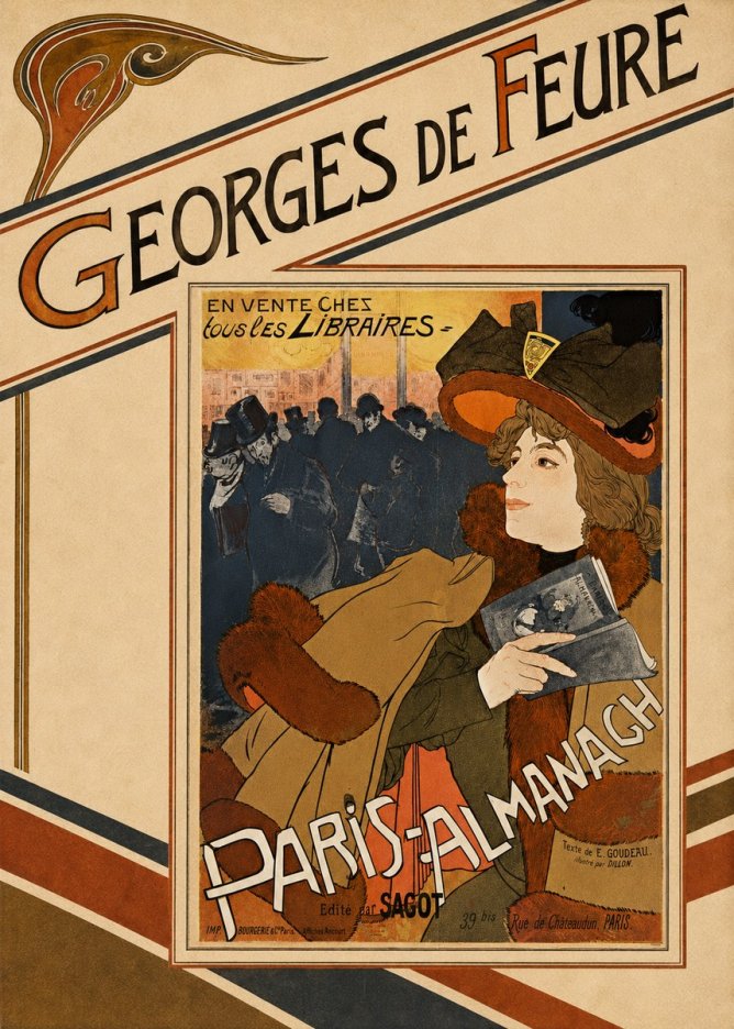 Georges de Feure Paris-almanach II No5 - Plakát