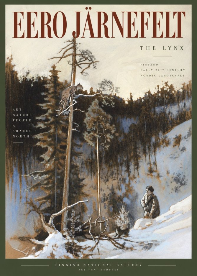 Eero Järnefelt A Lynx in a Tree No5 - Plakát