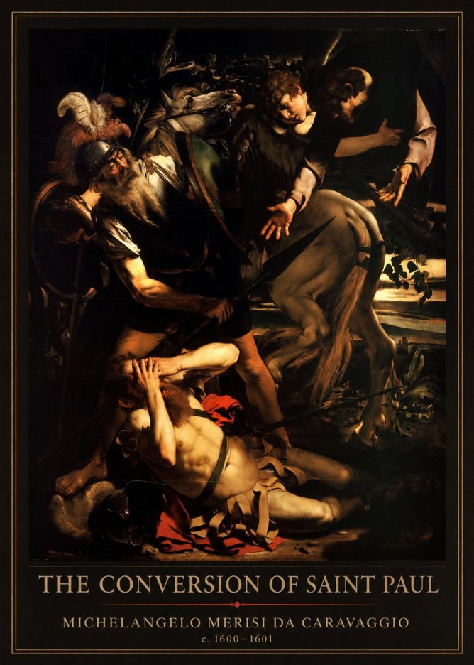 Michelangelo Merisi da Caravaggio The Conversion of Saint Paul No3 - Plakát