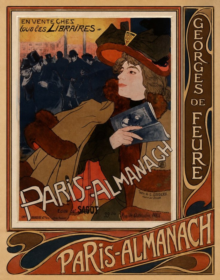 Georges de Feure Paris-almanach III No3 - Plakát