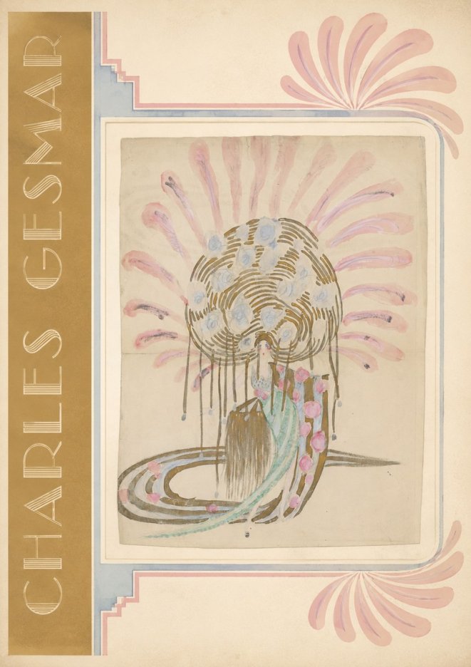 Charles Gesmar Woman with Headdress No2 - Plakát