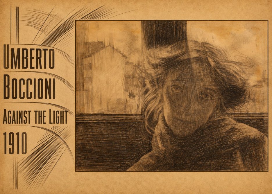 Umberto Boccioni Against the Light No4 - Plakát