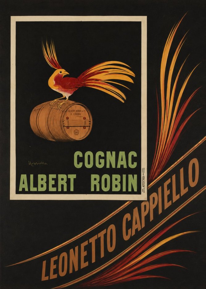 Leonetto Cappiello Cognac Albert Robin No5 - Plakát