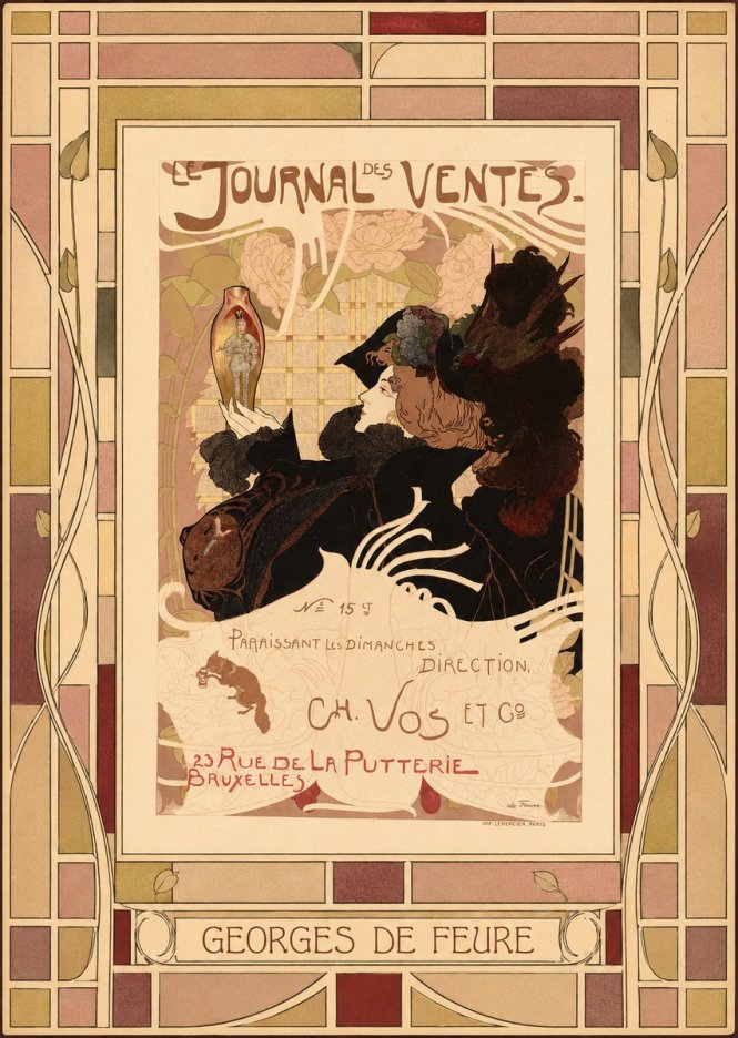 Georges de Feure Le Journal Des Ventes No4 - Plakát