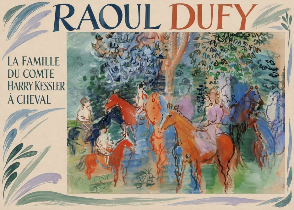 Raoul Dufy La Famille Du Comte Harry Kessler À Cheval No1 - Plakát