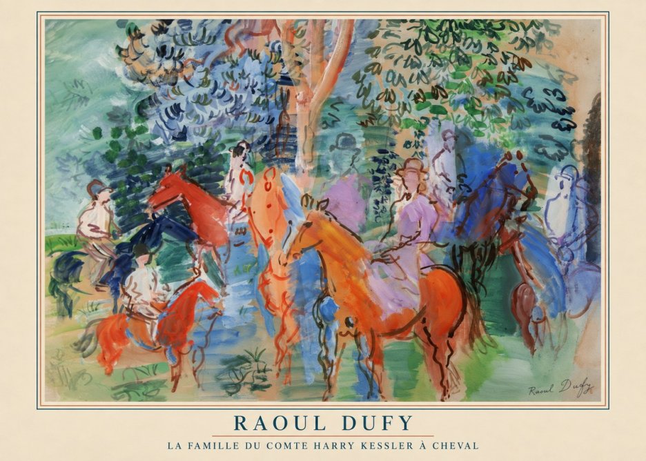 Raoul Dufy La Famille Du Comte Harry Kessler À Cheval No4 - Plakát