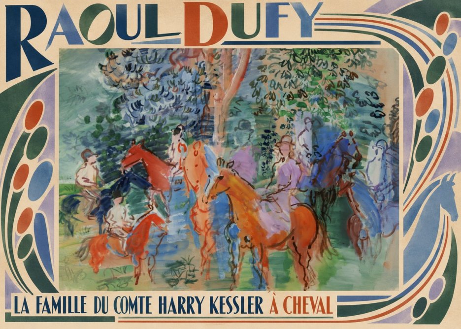 Raoul Dufy La Famille Du Comte Harry Kessler À Cheval No6 - Plakát