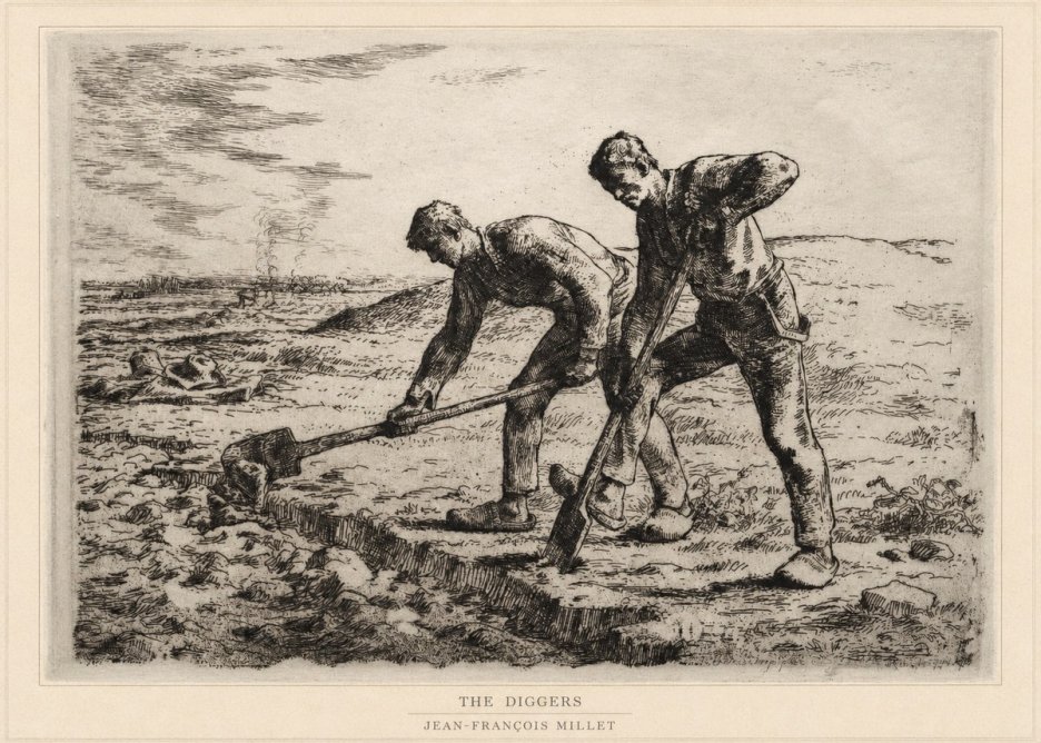 Jean-François Millet The Diggers No6 - Plakát