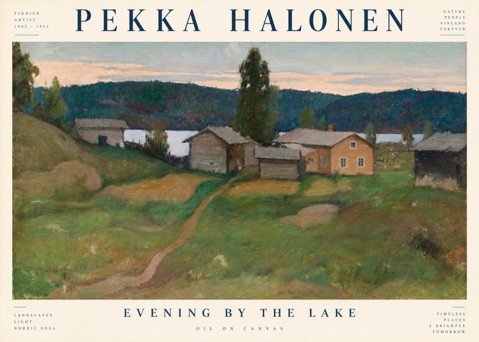 Pekka Halonen Evening by the Lake No3 - Plakát