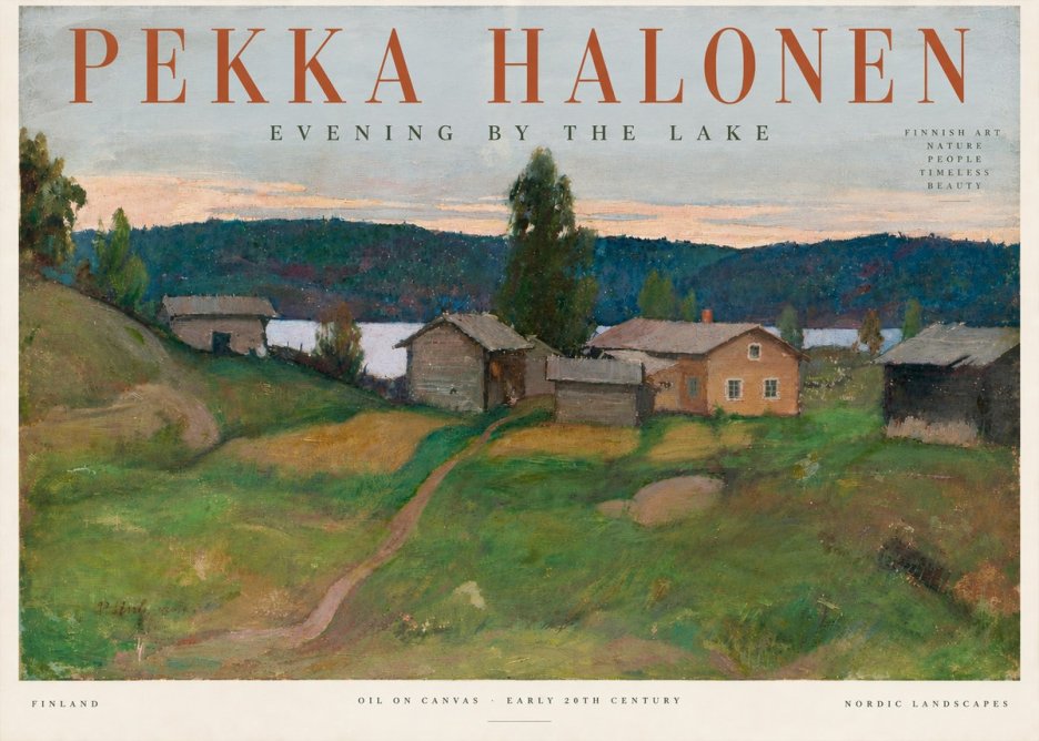 Pekka Halonen Evening by the Lake No5 - Plakát