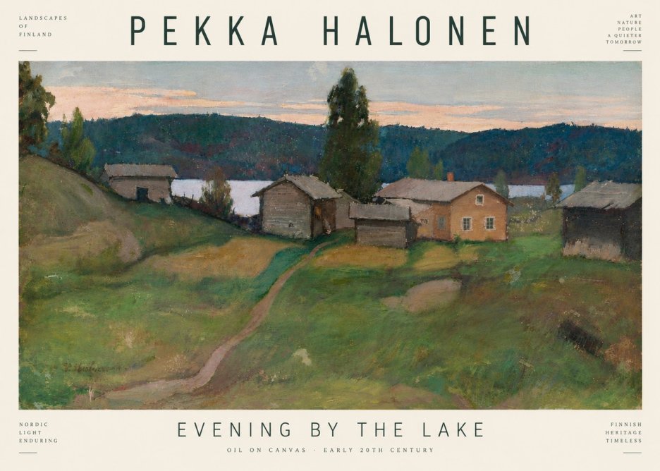 Pekka Halonen Evening by the Lake No6 - Plakát