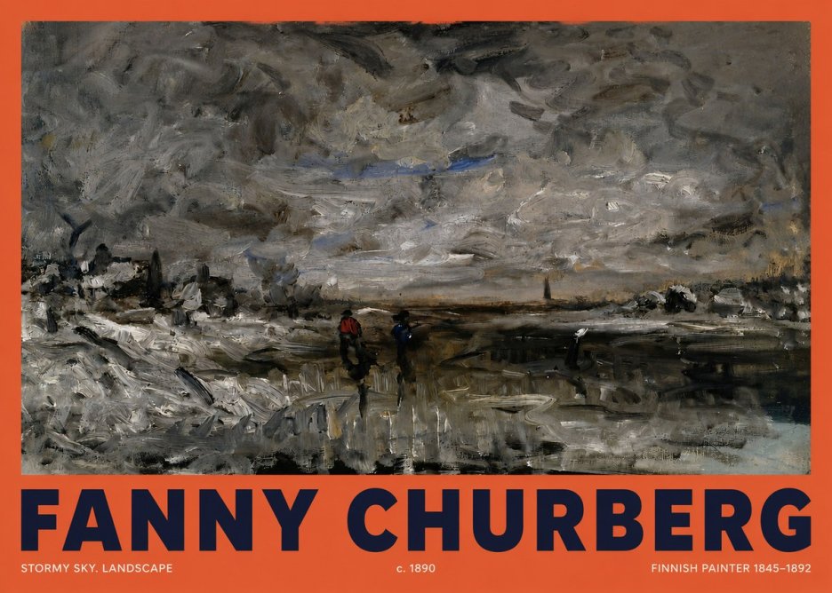 Fanny Churberg Stormy Sky. Landscape No2 - Plakát