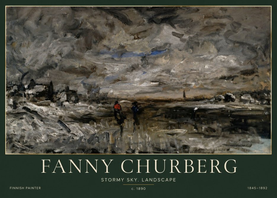 Fanny Churberg Stormy Sky. Landscape No3 - Plakát