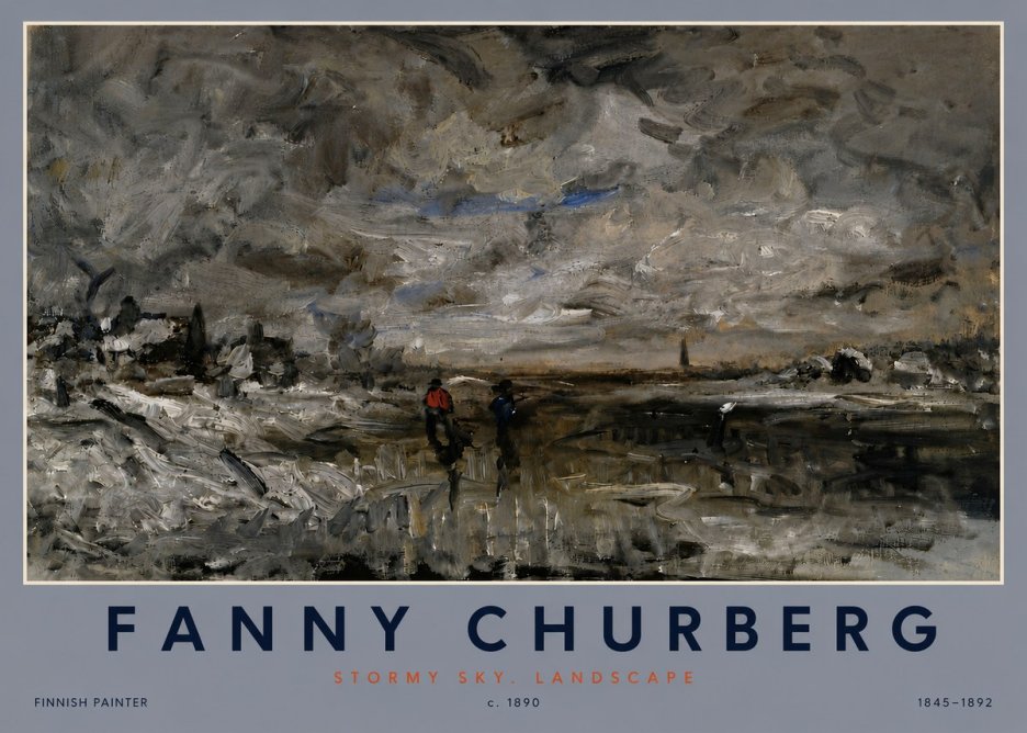 Fanny Churberg Stormy Sky. Landscape No4 - Plakát