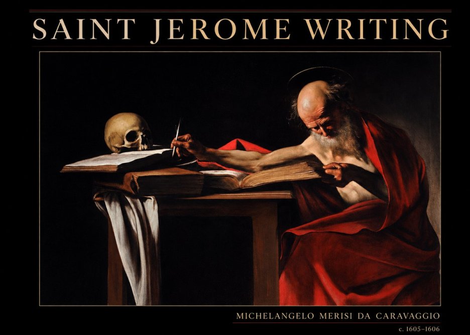 Michelangelo Merisi da Caravaggio Saint Jerome Writing IV No6 - Plakát
