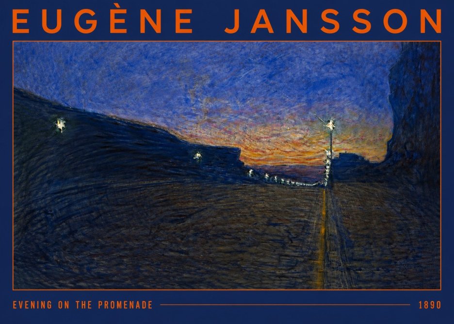 Eugène Jansson Evening on the Promenade No2 - Plakát