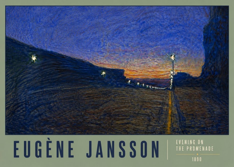 Eugène Jansson Evening on the Promenade No6 - Plakát