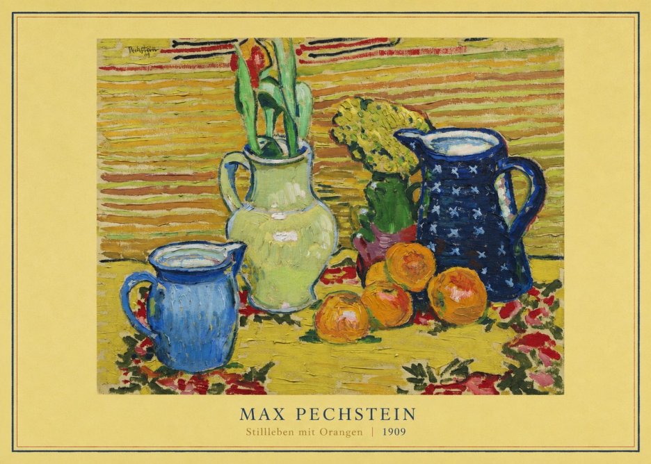 Max Pechstein Stillleben Mit Orangen No4 - Plakát
