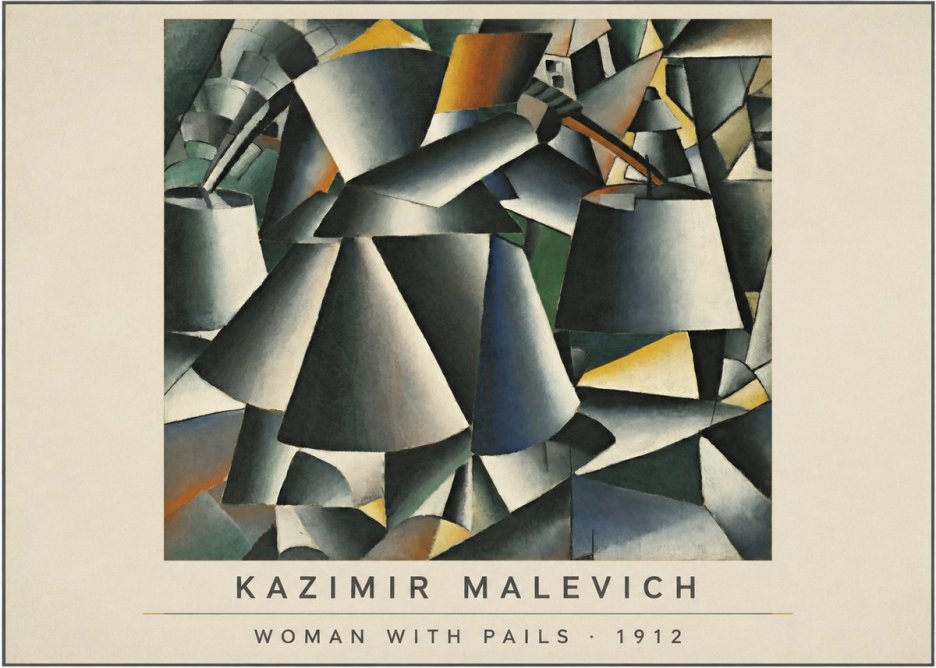 Kazimir Malevich Woman with Pails No4 - Plakát