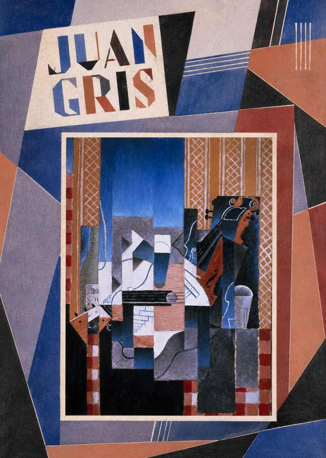 Juan Gris Still Life with Guitar and Violin No3 - Plakát