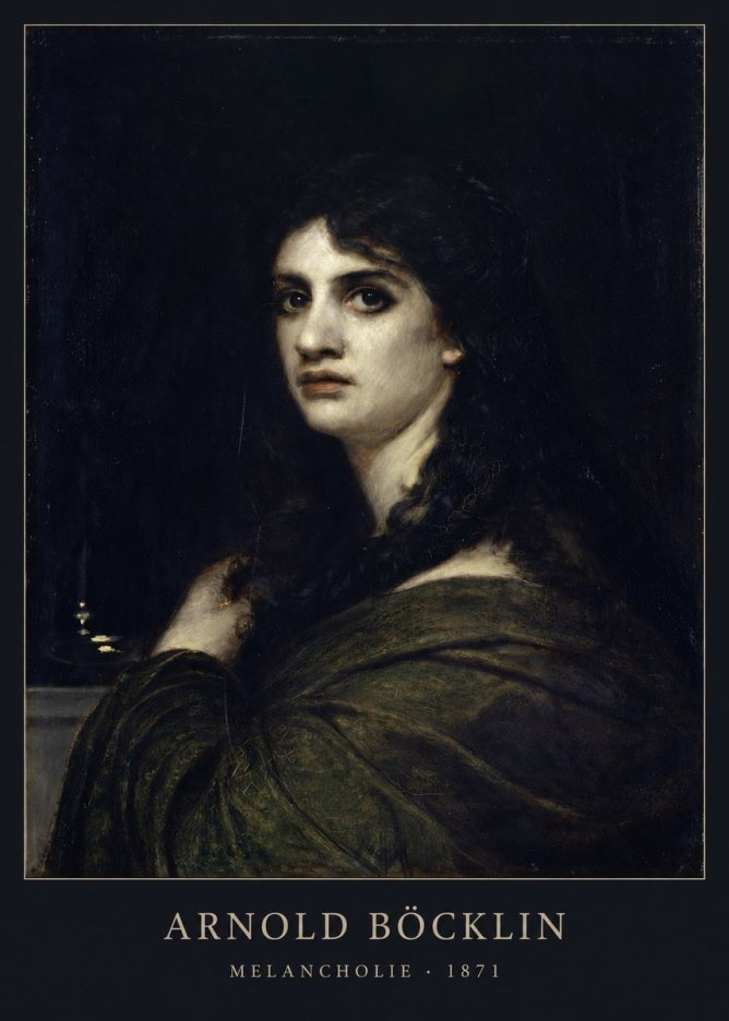 Arnold Böcklin Melancholie No2 - Plakát