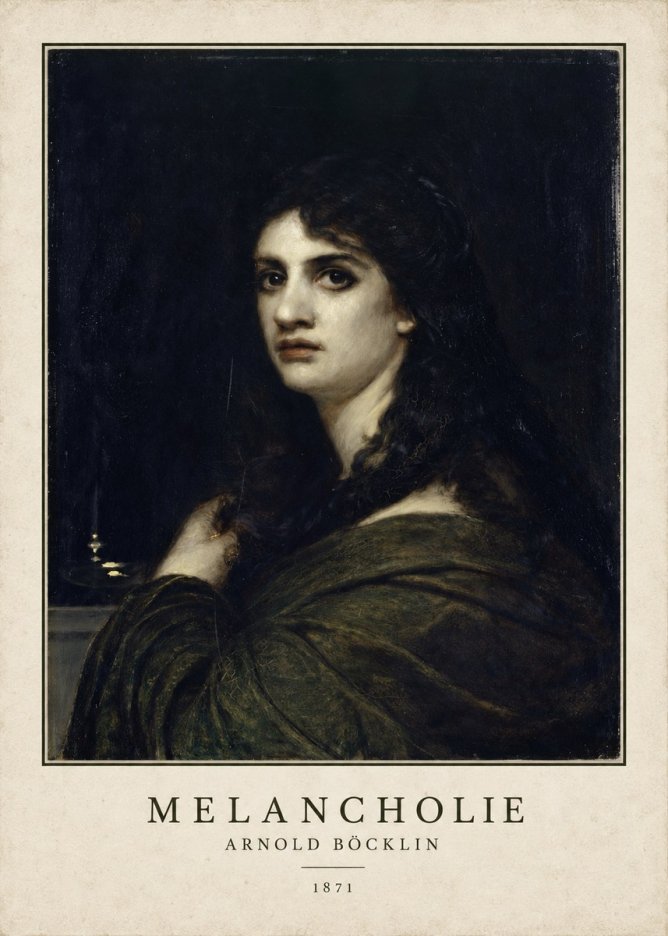 Arnold Böcklin Melancholie No3 - Plakát