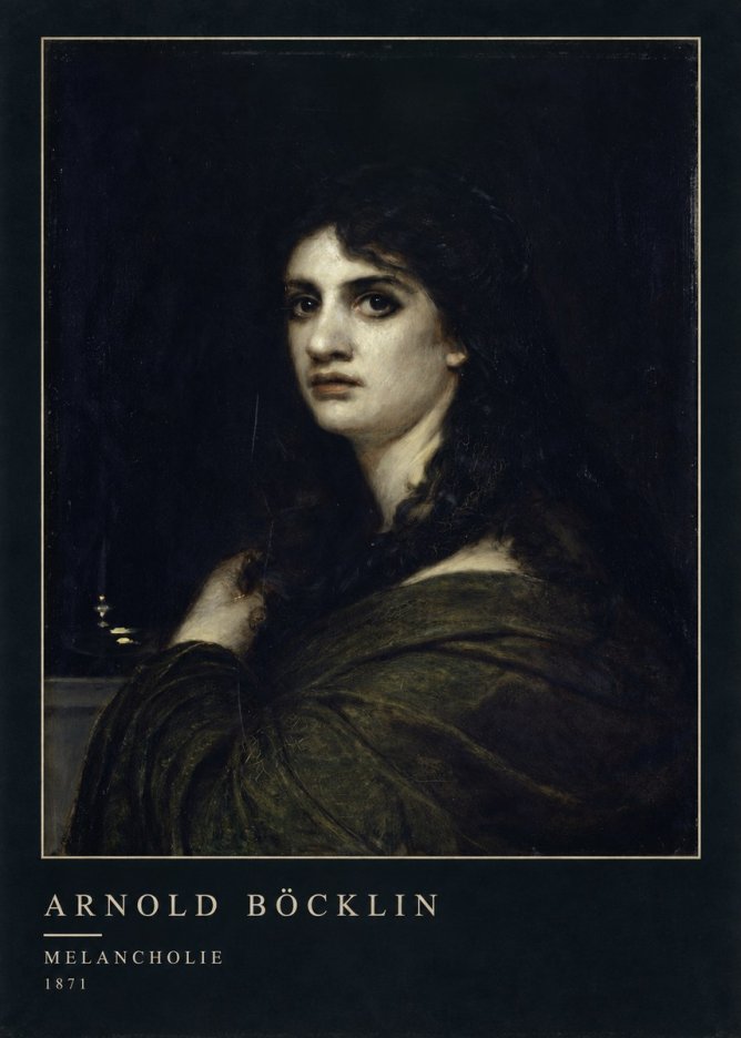 Arnold Böcklin Melancholie No4 - Plakát