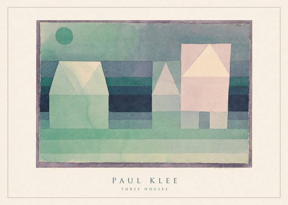 Paul Klee Three Houses No4 - Plakát
