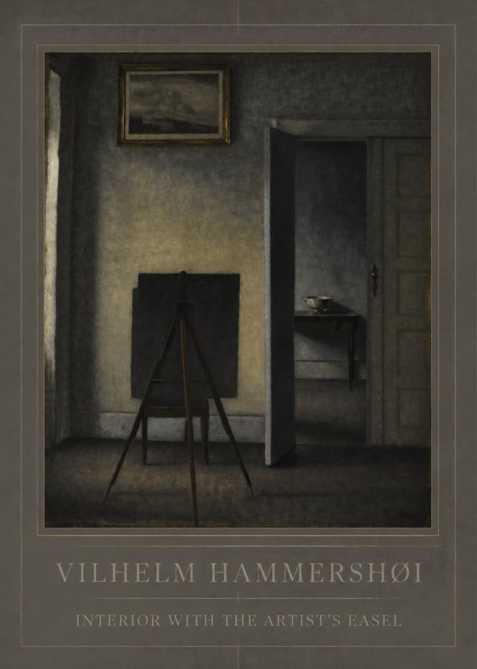 Vilhelm Hammershøi Interior with the Artist's Easel III No1 - Plakát
