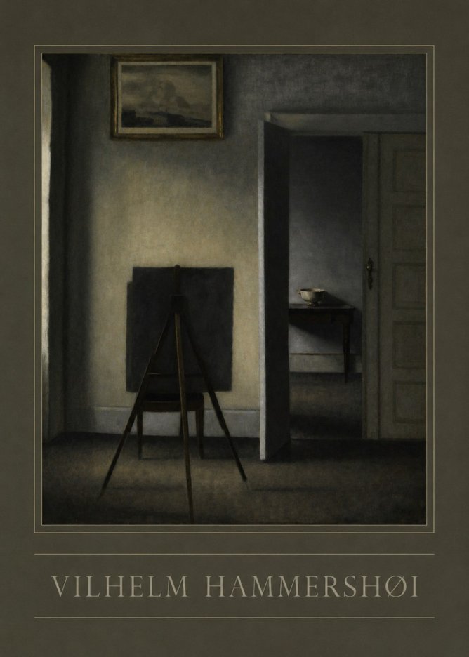 Vilhelm Hammershøi Interior with the Artist's Easel III No2 - Plakát