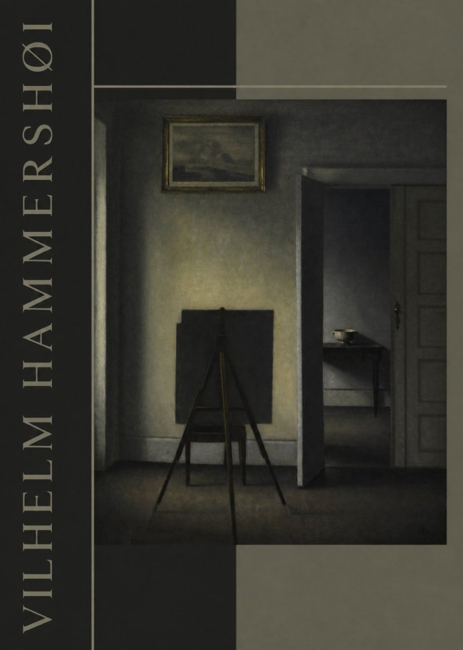 Vilhelm Hammershøi Interior with the Artist's Easel III No4 - Plakát