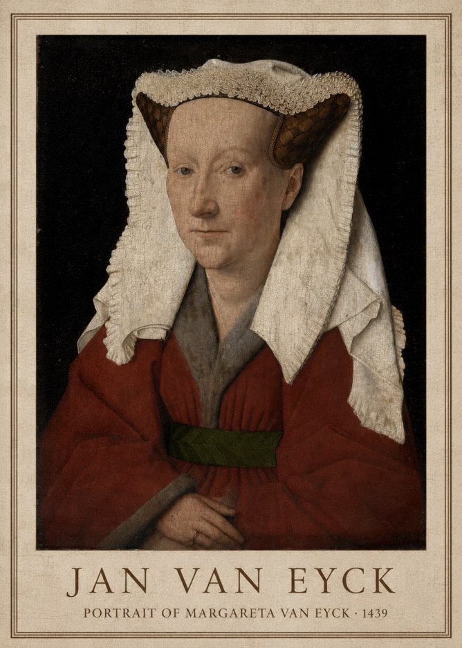 Jan van Eyck Portrait of Margareta Van Eyck No1 - Plakát