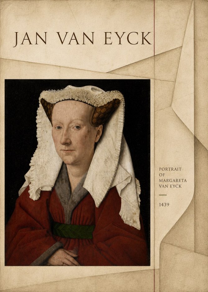 Jan van Eyck Portrait of Margareta Van Eyck No4 - Plakát
