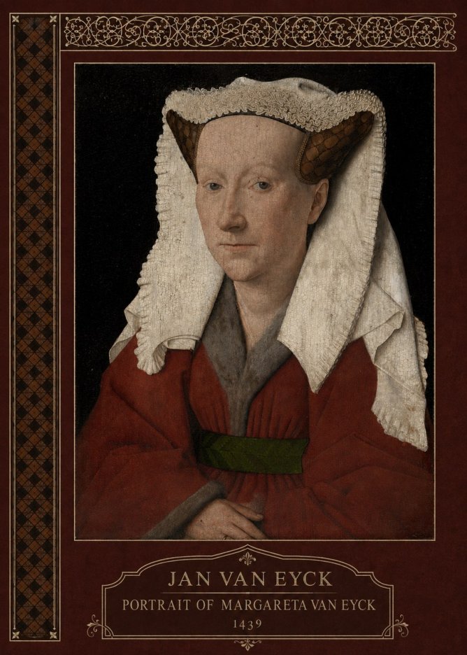 Jan van Eyck Portrait of Margareta Van Eyck No6 - Plakát