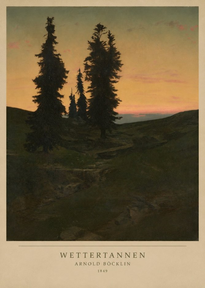 Arnold Böcklin Wettertannen No2 - Plakát