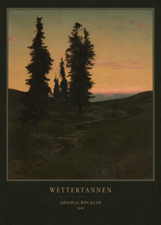 Arnold Böcklin Wettertannen No4 - Plakát
