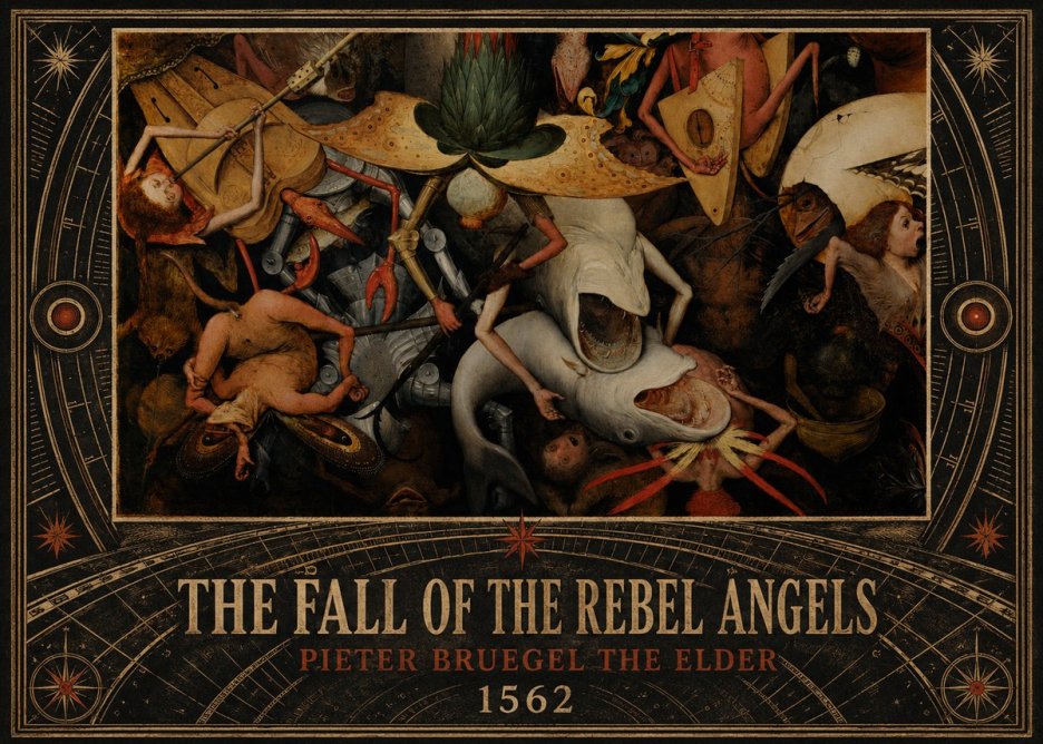 Pieter Bruegel The Fall of the Rebel Angels VI No5 - Plakát