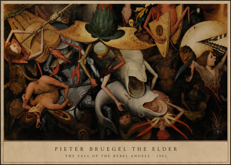 Pieter Bruegel The Fall of the Rebel Angels VI No6 - Plakát