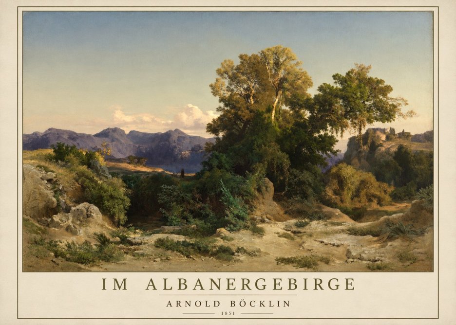 Arnold Böcklin Im Albanergebirge No1 - Plakát
