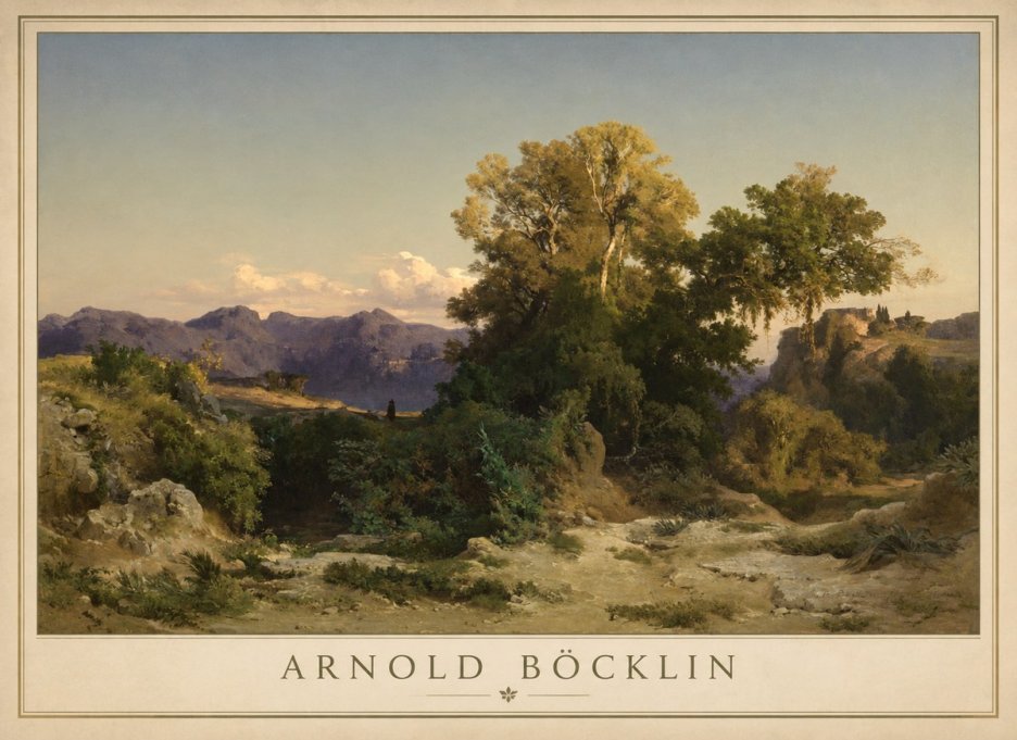 Arnold Böcklin Im Albanergebirge No4 - Plakát