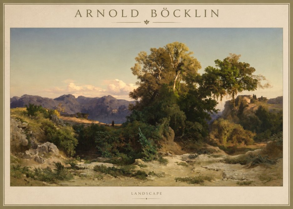Arnold Böcklin Im Albanergebirge No5 - Plakát