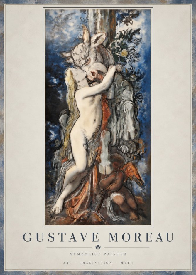 Gustave Moreau Europe and the Bull No4 - Plakát