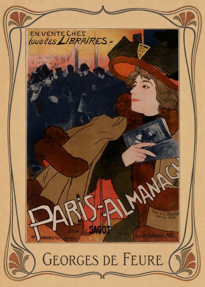 Georges de Feure Paris-almanach IV No1 - Plakát