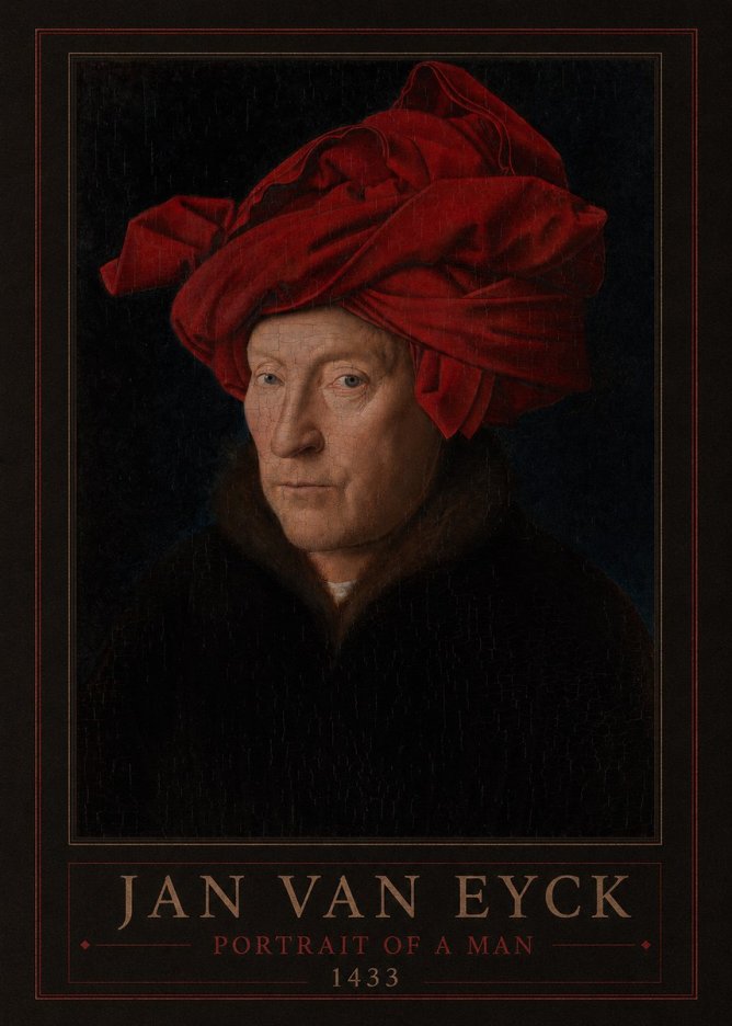 Jan van Eyck Portrait of a Man IV No1 - Plakát