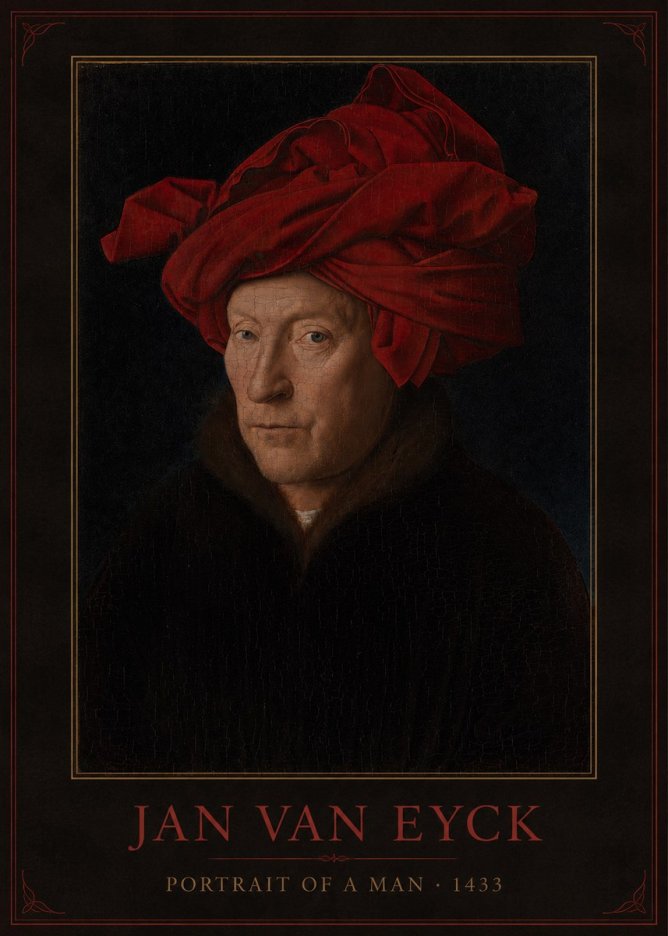 Jan van Eyck Portrait of a Man IV No3 - Plakát