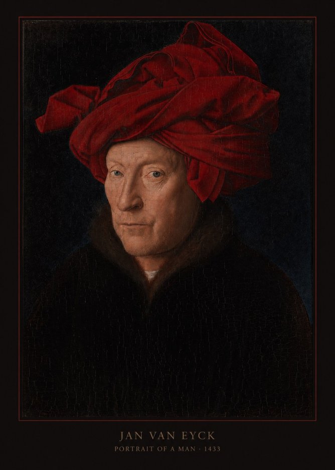 Jan van Eyck Portrait of a Man IV No5 - Plakát