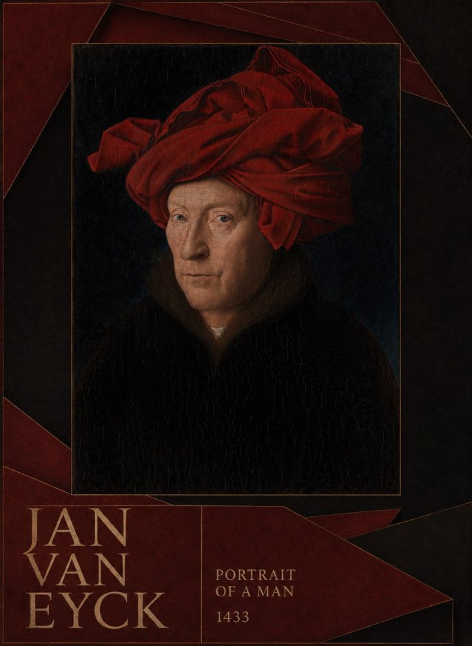 Jan van Eyck Portrait of a Man IV No6 - Plakát