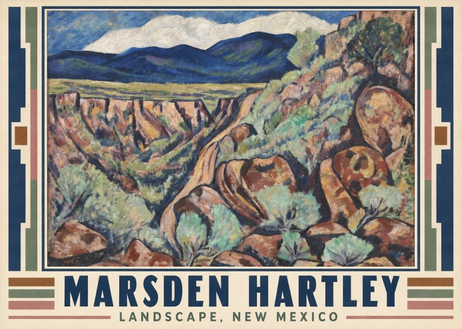 Marsden Hartley Landscape, New Mexico No1 - Plakát