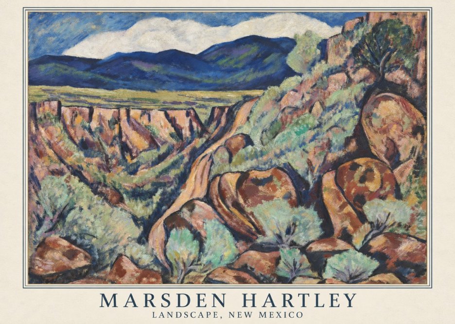 Marsden Hartley Landscape, New Mexico No5 - Plakát
