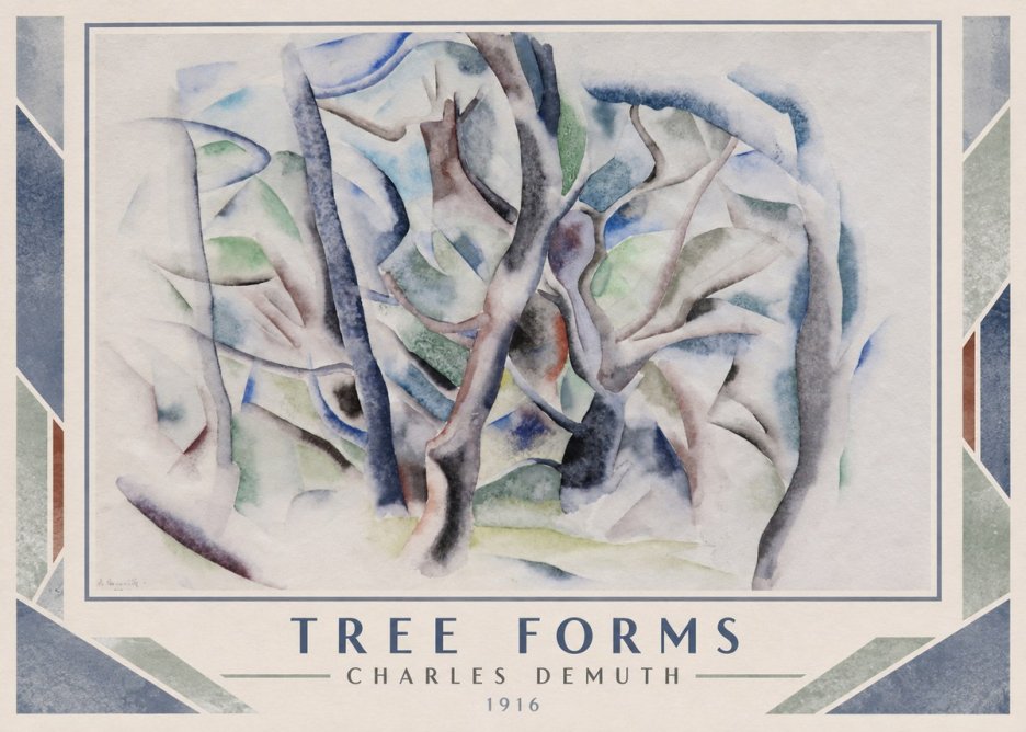 Charles Demuth Tree Forms No1 - Plakát